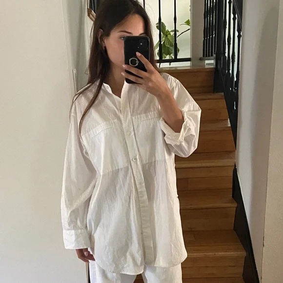 Vince White Lightweight Shirt - Picture 3 of 3